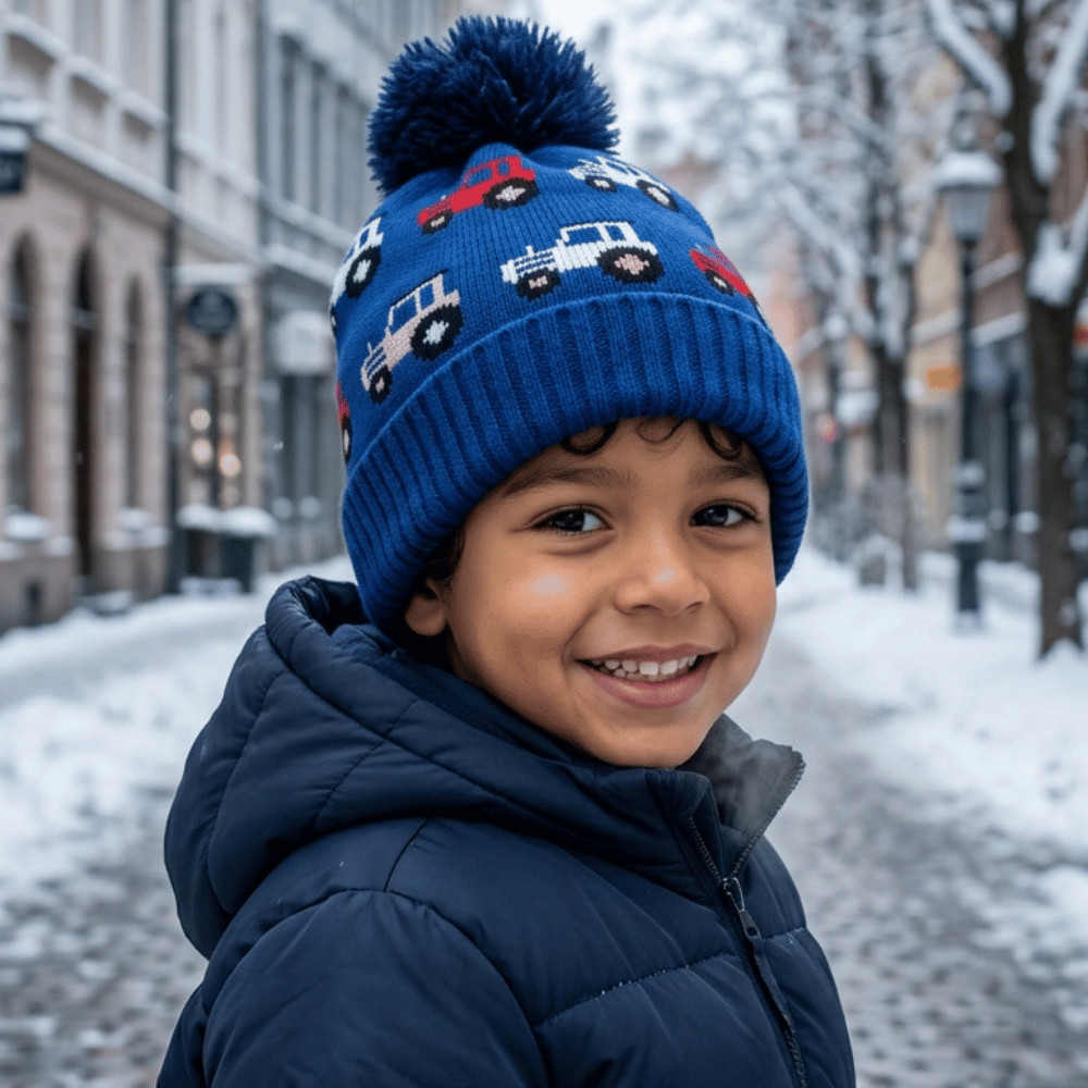 Gorro Touca Longo Infantil Menino Menina Tricotado Quente Fashion Carro