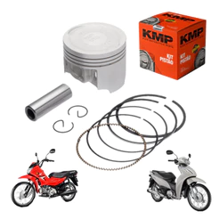 Kit Pistão Anéis Honda Biz 110i Pop 110i Std 025 050 075 100 Kmp Moto