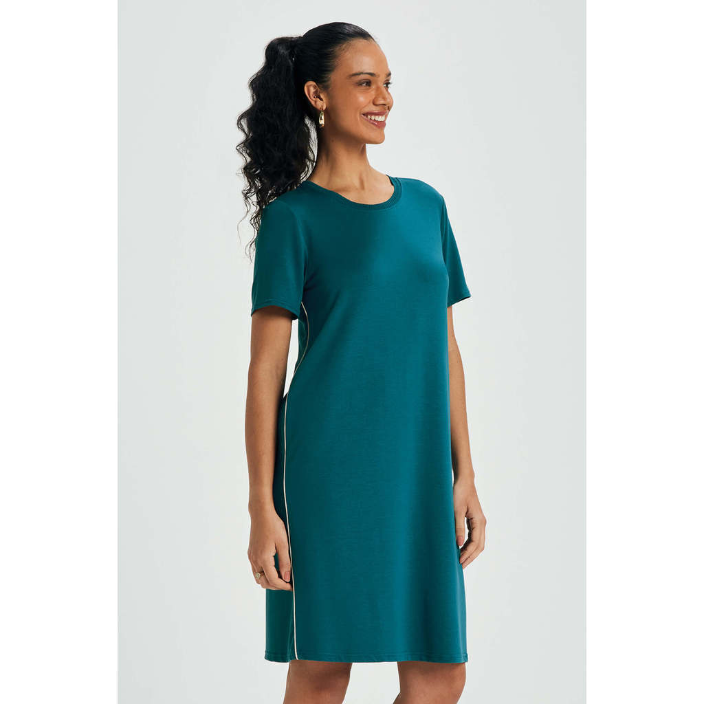 Vestido Feminino Curto Reto Marialícia Verde em Oferta na Shopee