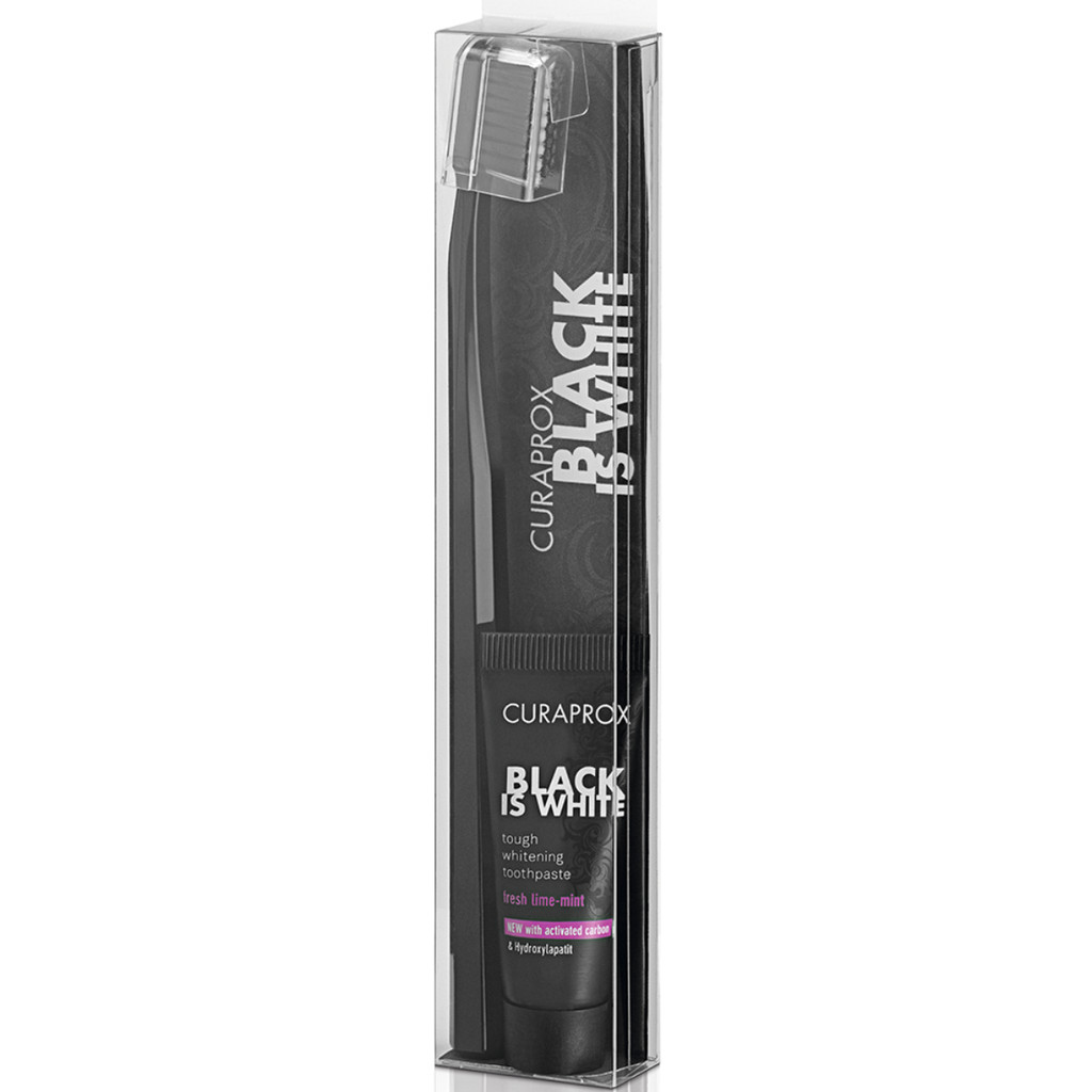Escova Dental Curaprox 5460 Black + Creme Dental Black 10ml