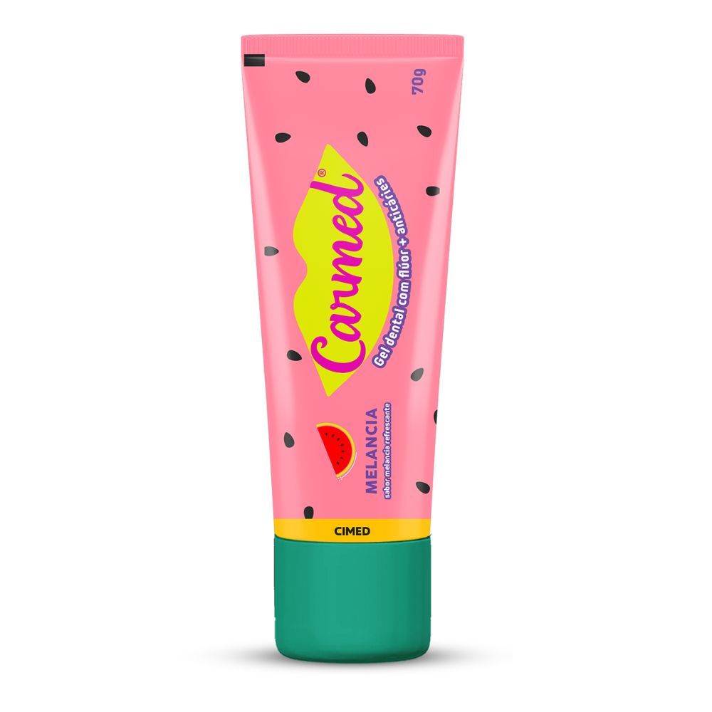 Gel Dental Carmed Melancia com Flúor 70g em Oferta na Shopee