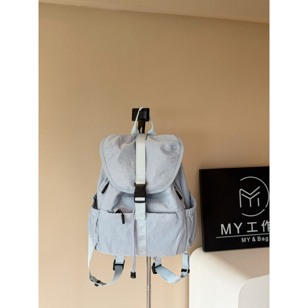 Multi-bolso leve mochila lazer viagem mochila simples cordão aba versão coreana mochila na moda