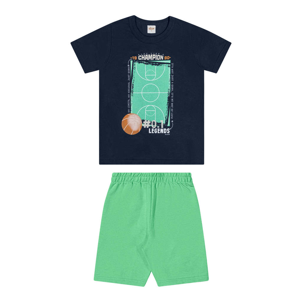 Conjunto Infantil Menino Estampa Urbana Elian Marinho em Oferta na Shopee