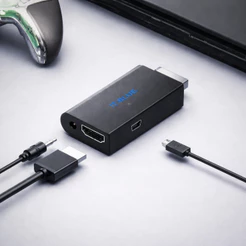 Adaptador Conversor PS2 Para HDMI Áudio e Vídeo Sincronizados Imagem HD Plug and Play Para TV Monitor Projetor LE-4145