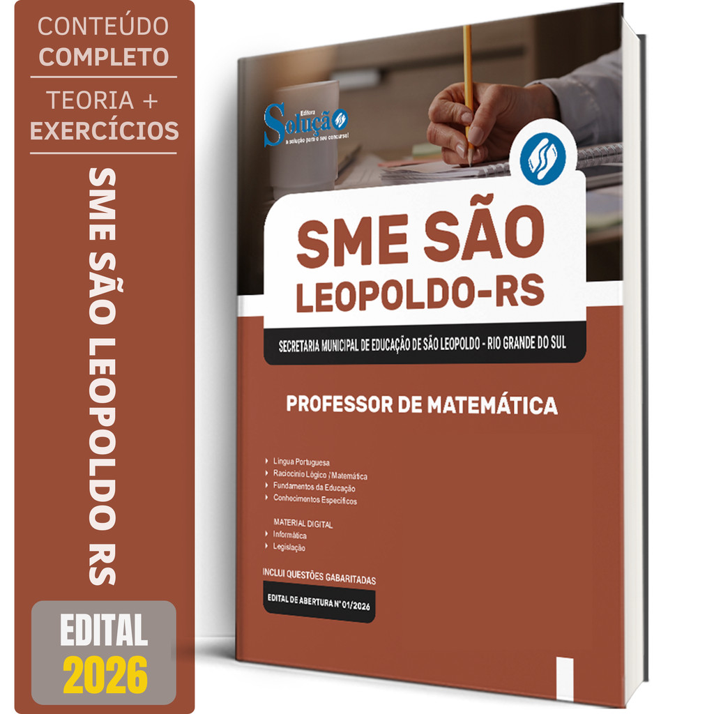 Apostila Concurso SME São Leopoldo RS 2026 - Professor de Matemática