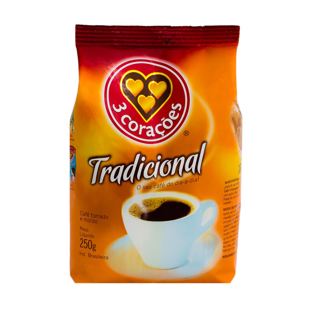 Café 3 Corações Tradicional com 250g em Oferta na Shopee