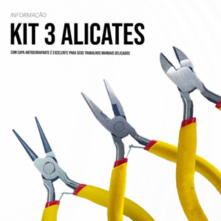 Kit Jogo de Alicates p/ Corte Eletrônico Artesanato & Bijuterias em Oferta na Shopee