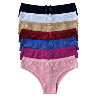 Kit Calcinha Algodão com Renda e Laço Delicado Conforto Premium em Oferta na Shopee