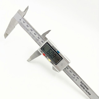 Paquímetro 150mm Profissional – Digital LCD e Mecânico Analógico 0,05mm em Aço Inox e Polipropileno