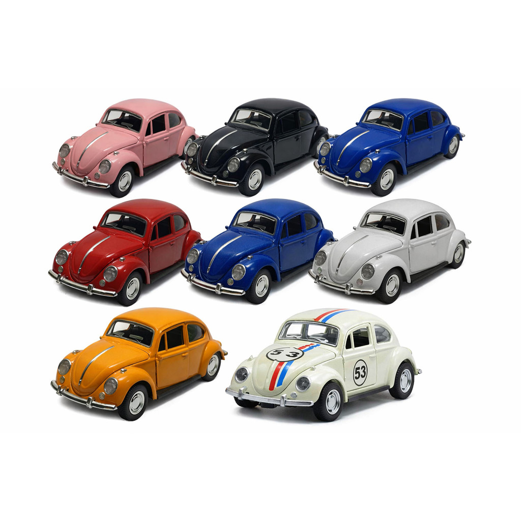 Carro Miniatura Herbie Beetle 53 de Metal com Portas e Capô que Abrem Brinquedo Infantil
