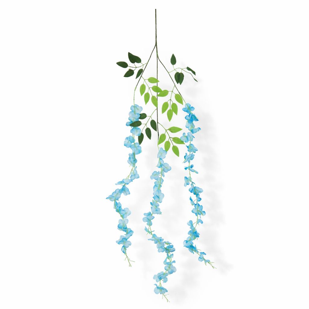 Kit 36 Hastes Pendente de Glicínia Hortênsia Cerejeira Artificial 1m para Casamentos Eventos Decoração