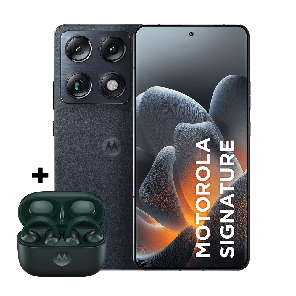 Kit Smartphone Motorola Signature 5G 512GB + Fone Bluetooth Moto Buds Loop