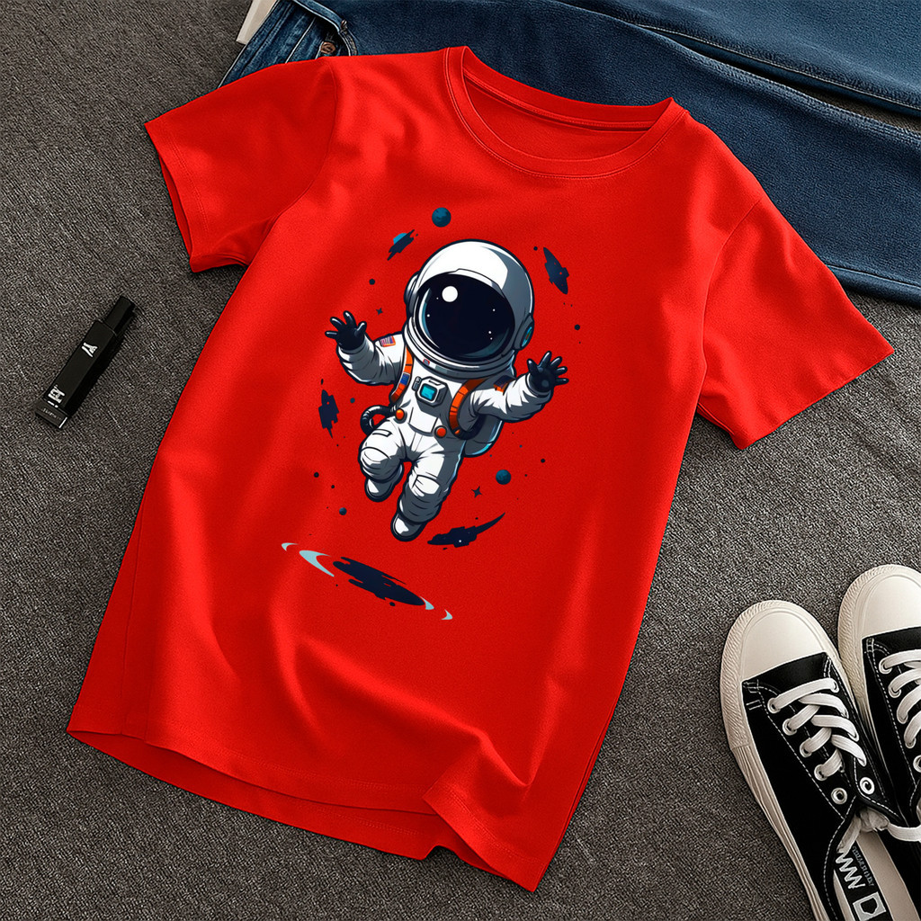 Camiseta Infantil Juvenil Astronauta 100% algodão. Camiseta Estilosa, Camisa astronauta
