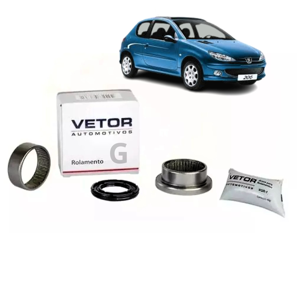 Kit 2 Rolamentos Traseiro Peugeot Passion 206 207 Sw 1.4 1.6