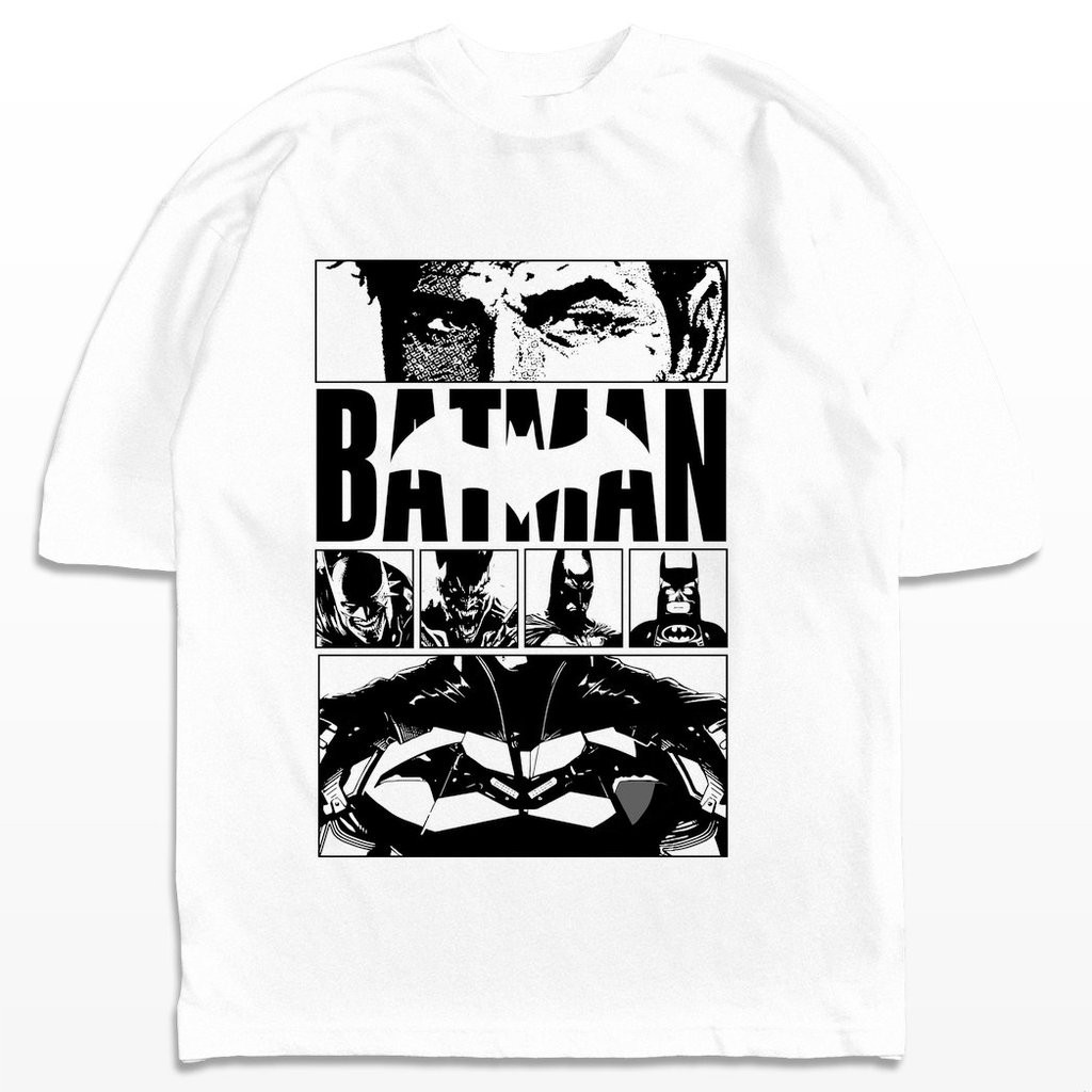 [Camiseta Premium em Algodão Puro]VU Camiseta Oversized Batman Quadrinhos Streetwear Harajuku Aesthetic Camisa Unissex