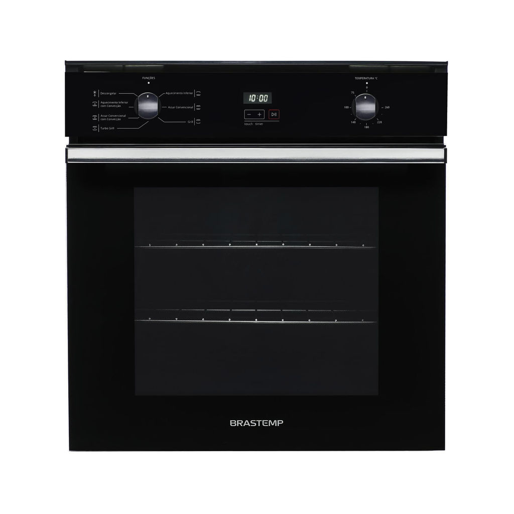 Imagem Forno de Embutir Elétrico Brastemp 84 Litros Preto com Convecção e Timer Touch - BOC84AE
