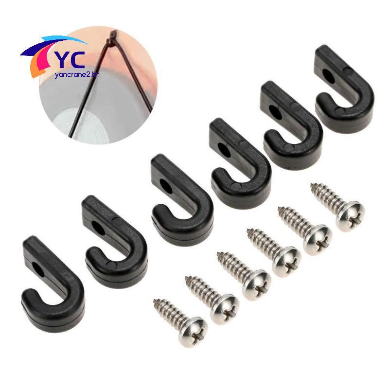 YCBR 10PC Caiaque De J-Gancho Marinho Sólido Náilon Plástico Bule Multi Funcional Acessórios Tenda Durável Surf Ao Ar Li