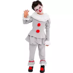 Fantasia Halloween Infantil pra Meninos Palhaço Assassino Super Luxo para Crianças de 2 a 12 anos