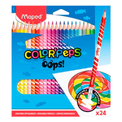 Lápis de cor Color'Peps Oops Apagável 24 cores 832824 Maped