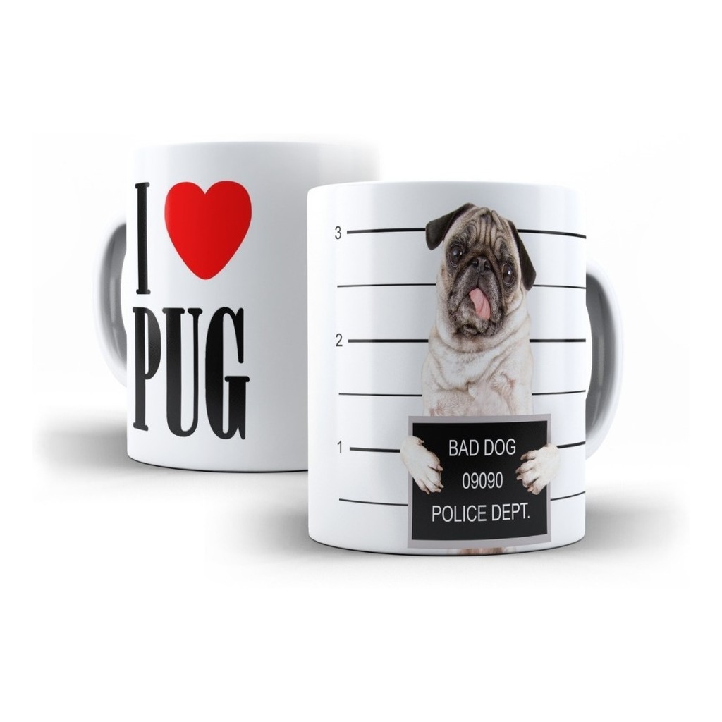 Caneca Pug Caneca I Love Pug