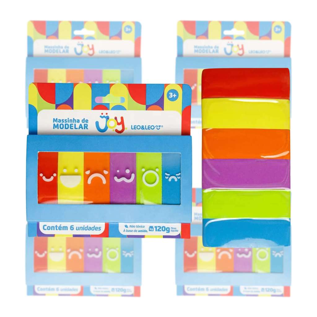 COMP Kit 10x Massa de Modelar Joy Blister - 6 Cores Cada