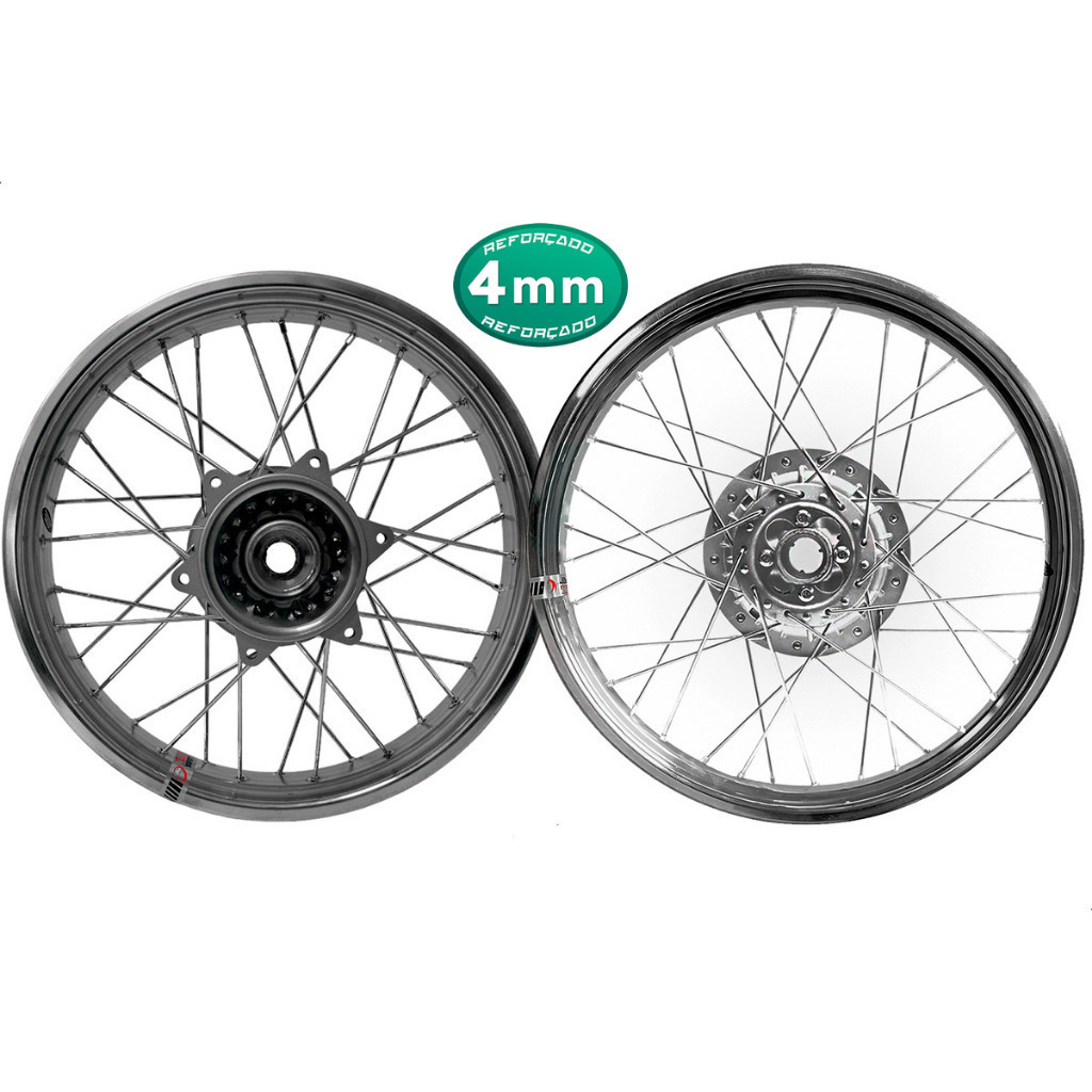 Par Roda Aro Alumínio Polido Viper Vpr Bros 125 150 160 4mm