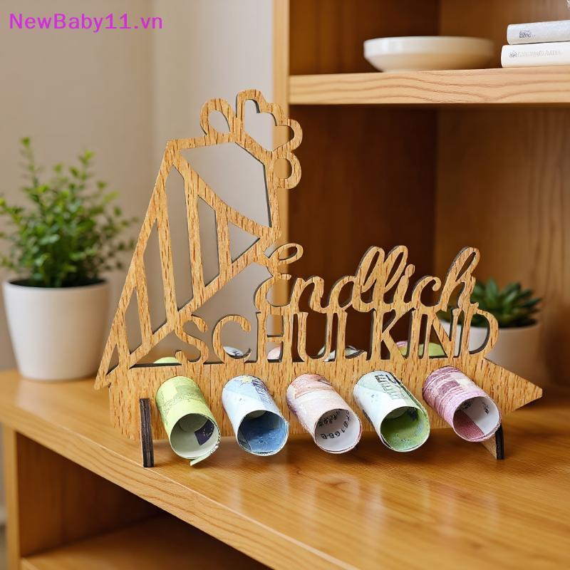 NewBaby Suporte De Dinheiro De Madeira Criativo Ornamento De Mesa Peça Central Decoração Para Sala De Estar Quarto VN