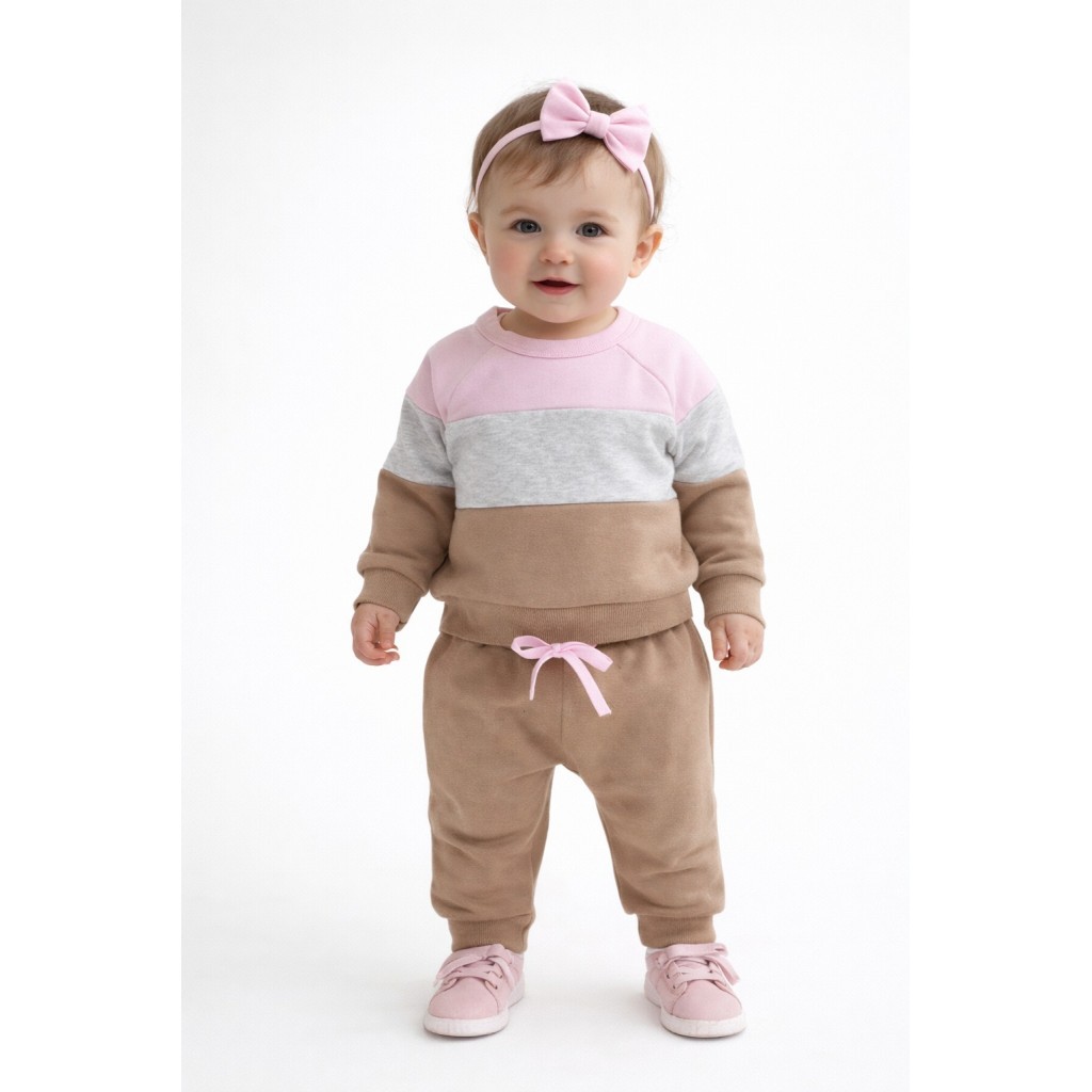 Conjunto Infantil Menina Moletom Peluciado Recortes Mousse