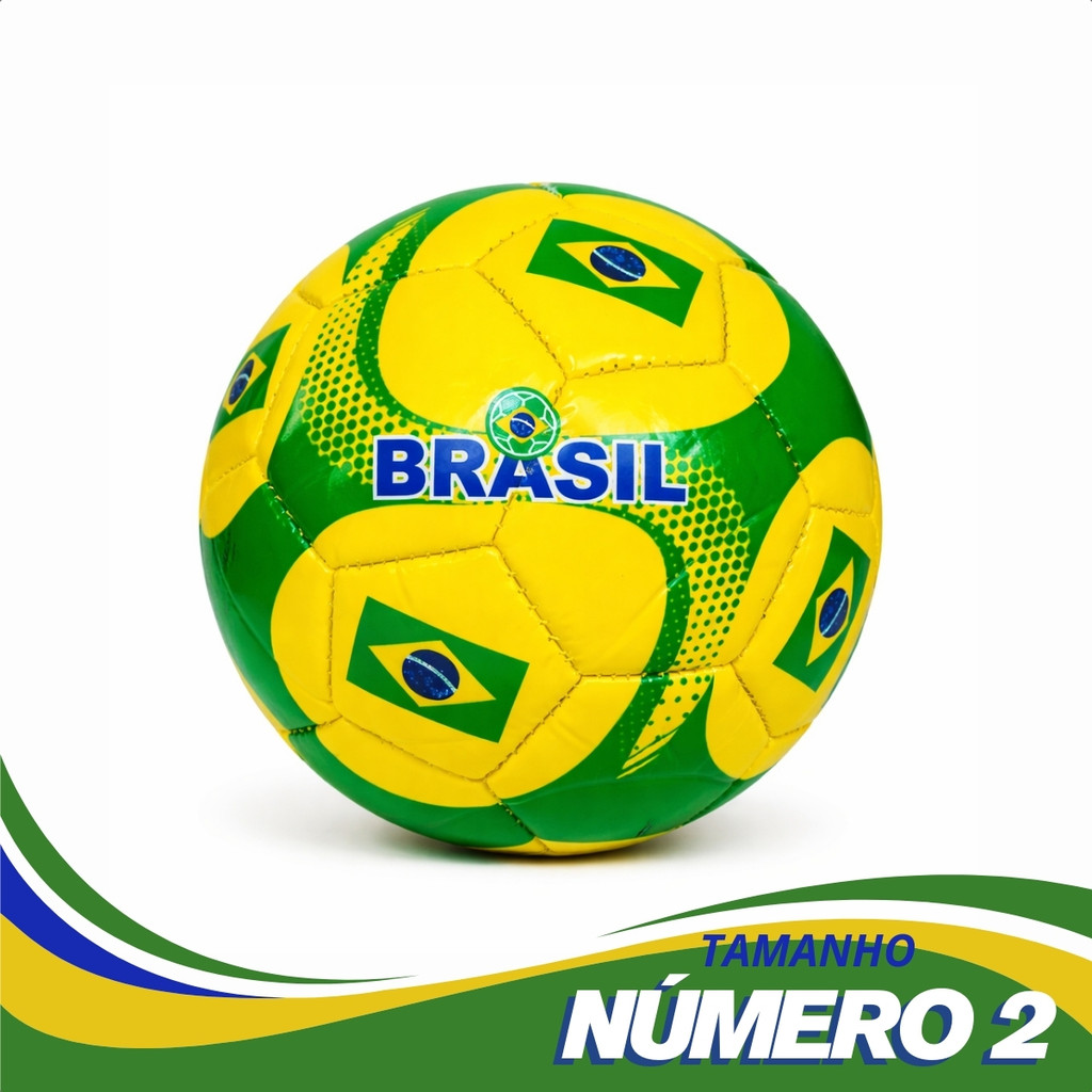 Bola Pequena Do Brasileira Verde e Amarelo Copa do Mundo Seleção 2026 Tamanho 2