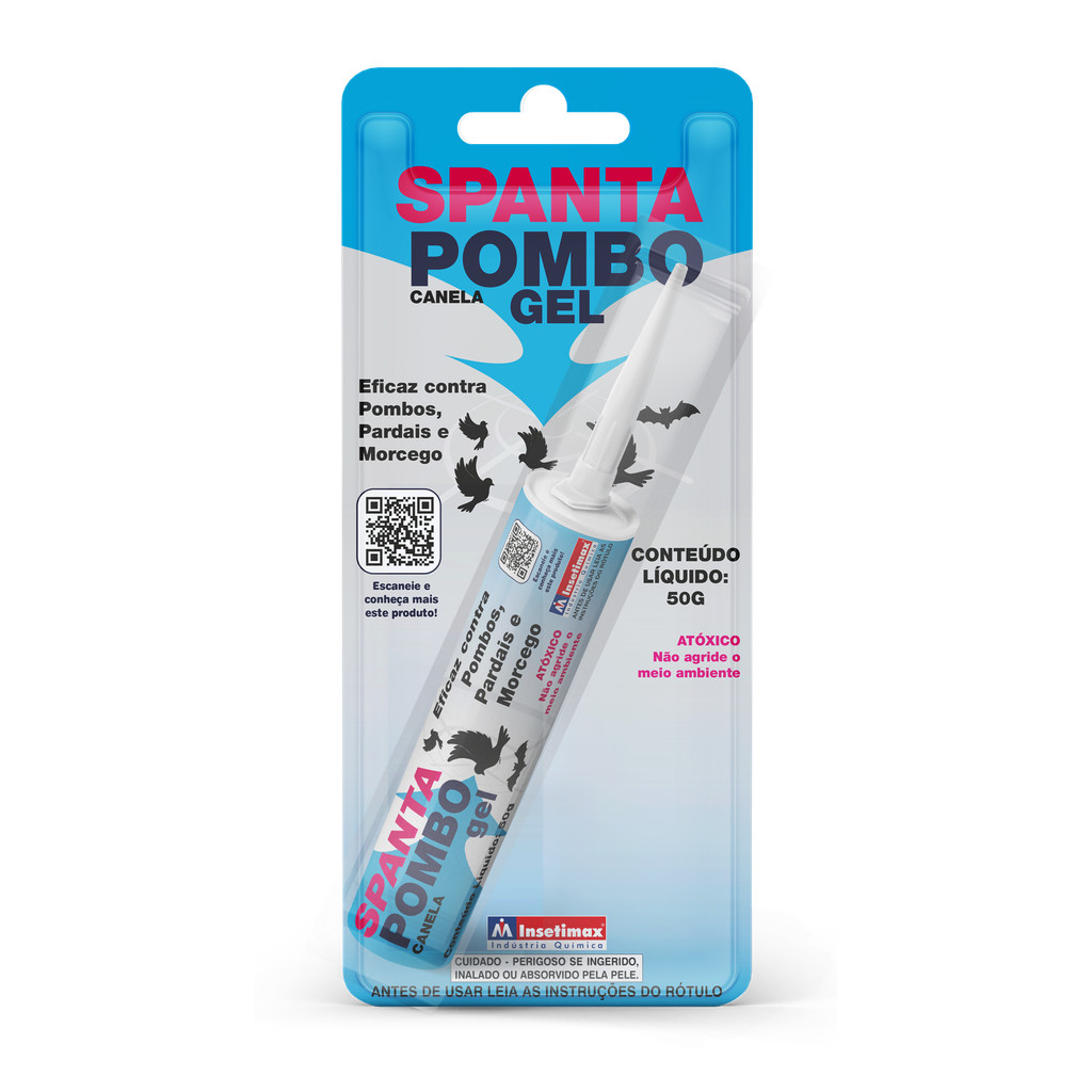 Spanta Pombo Gel 50 Gr Repelente de Pombo Morcego  Pardal