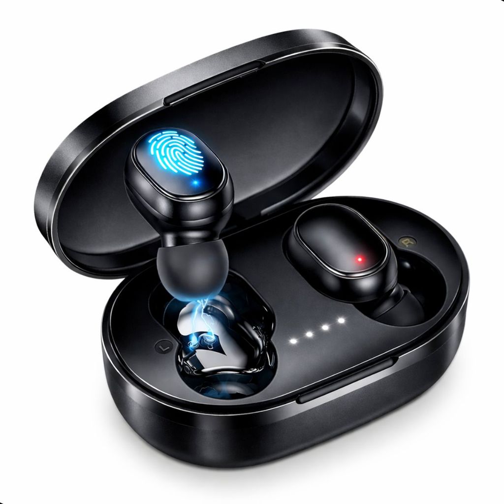 Fone De Ouvido Bluetooth 5.3 Tws Sem Fio Led Grave Potente Earbuds Com Microfone