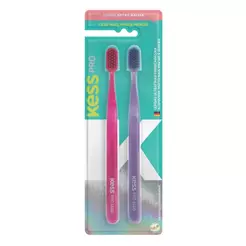 ESCOVA DENTAL KESS PRO COM 2 UNIDADES CERDAS EXTRA MACIAS ESPECIAL