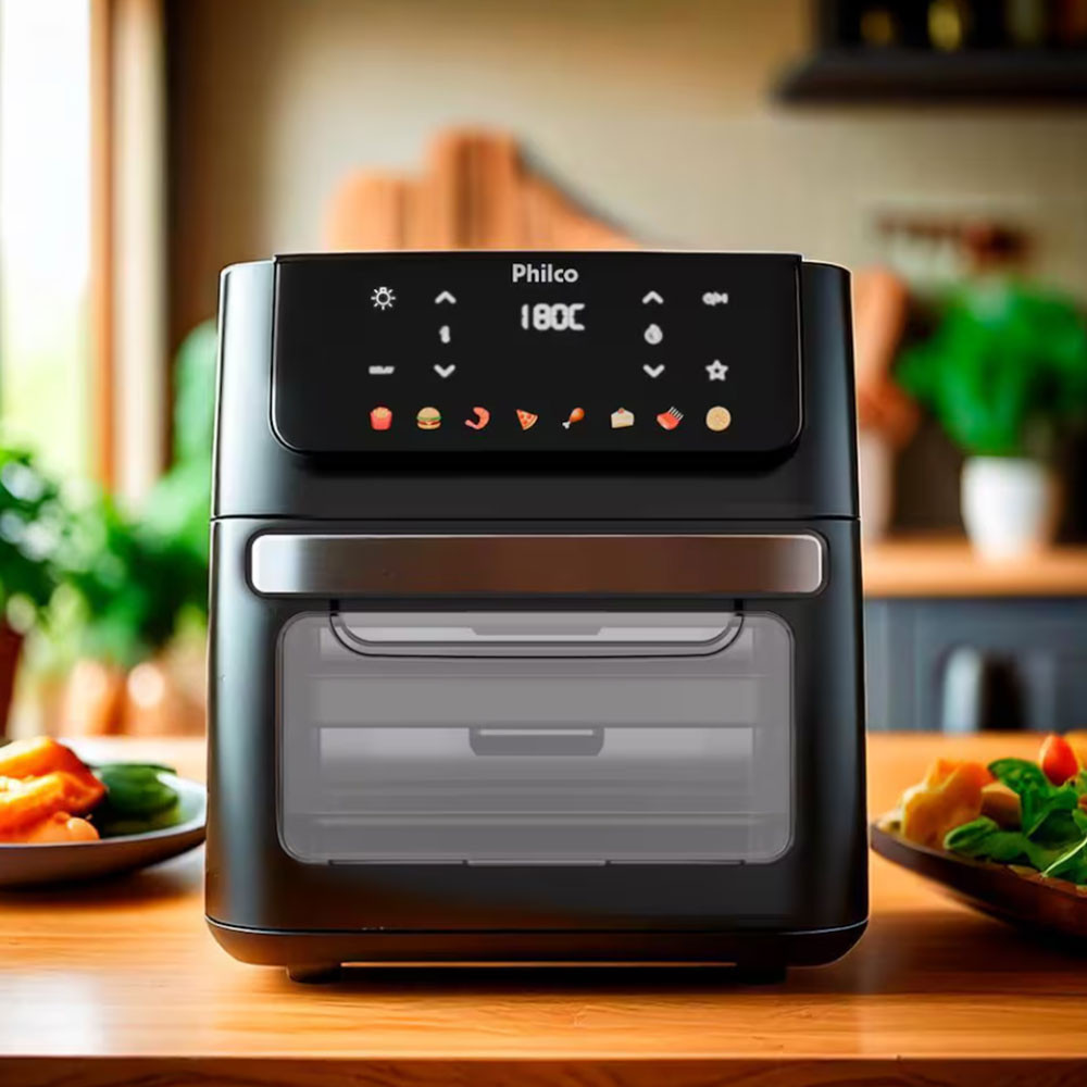 Fritadeira Elétrica Air Fryer Oven PAF11B 11L Visor Removível - Preta Philco