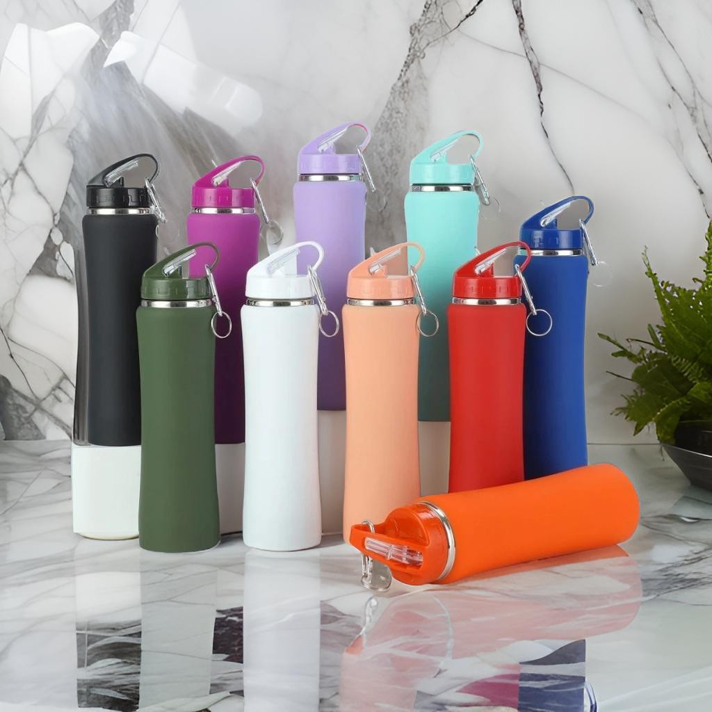 Garrafa Térmica Inox 350ml com Bico, Canudo e Chaveiro – Bebidas Frias ou Quentes por Mais Tempo! sUPER QUALIDADE