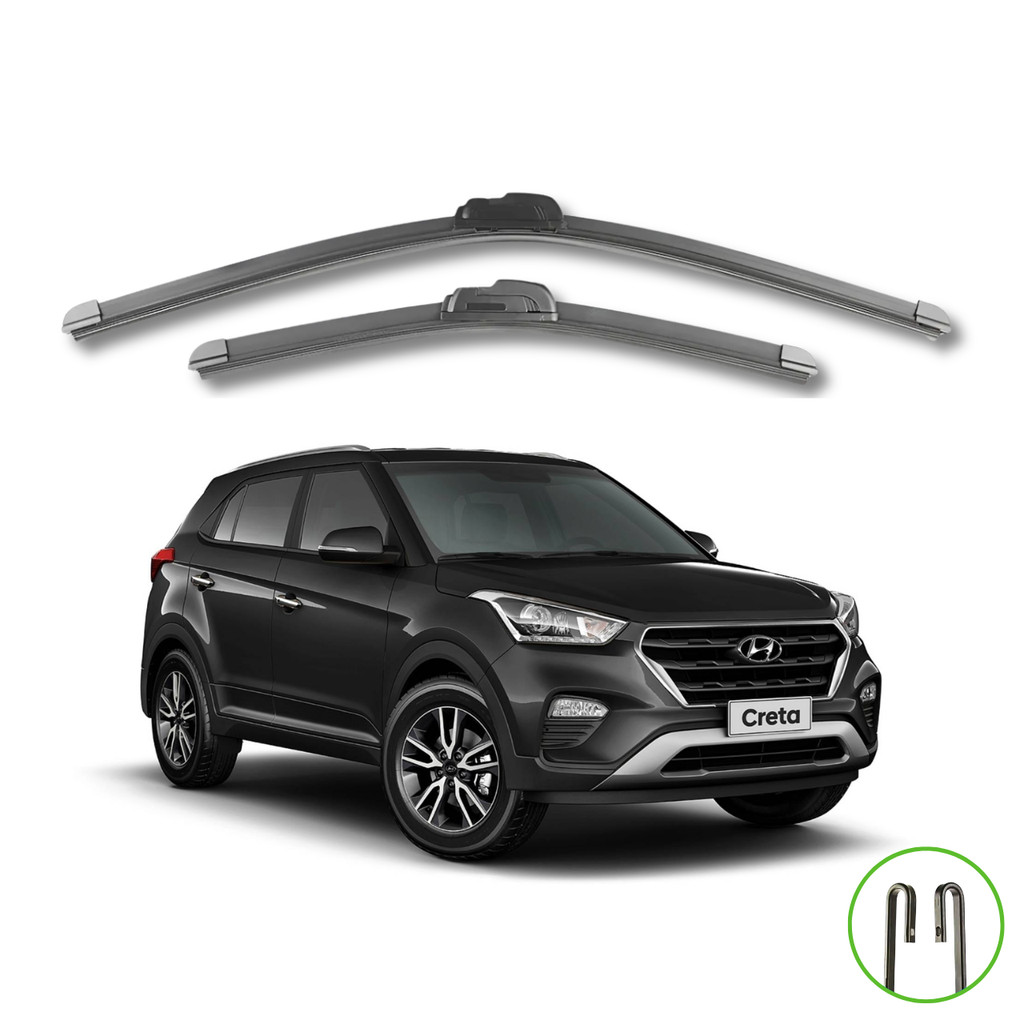 Par Limpador De Parabrisa Silicone Chuva Creta 2016 A 2020 em Oferta na Shopee