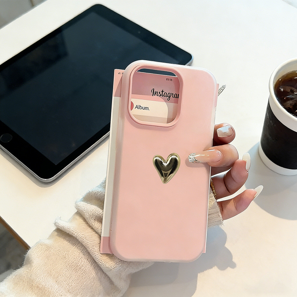 Suitable For Samsung A17 A07 A16 A26 A06 A35 A54 A15 A05S A05 A14 A13 A52 A04S A03S A04E A03 3D Peach Heart Jelly Case