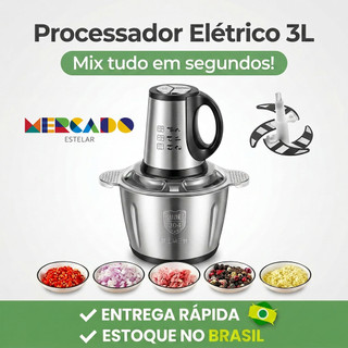Triturador Processador De Alimentos Carne e Legumes Multiprocessador Elétrico 2 Modos 110…
