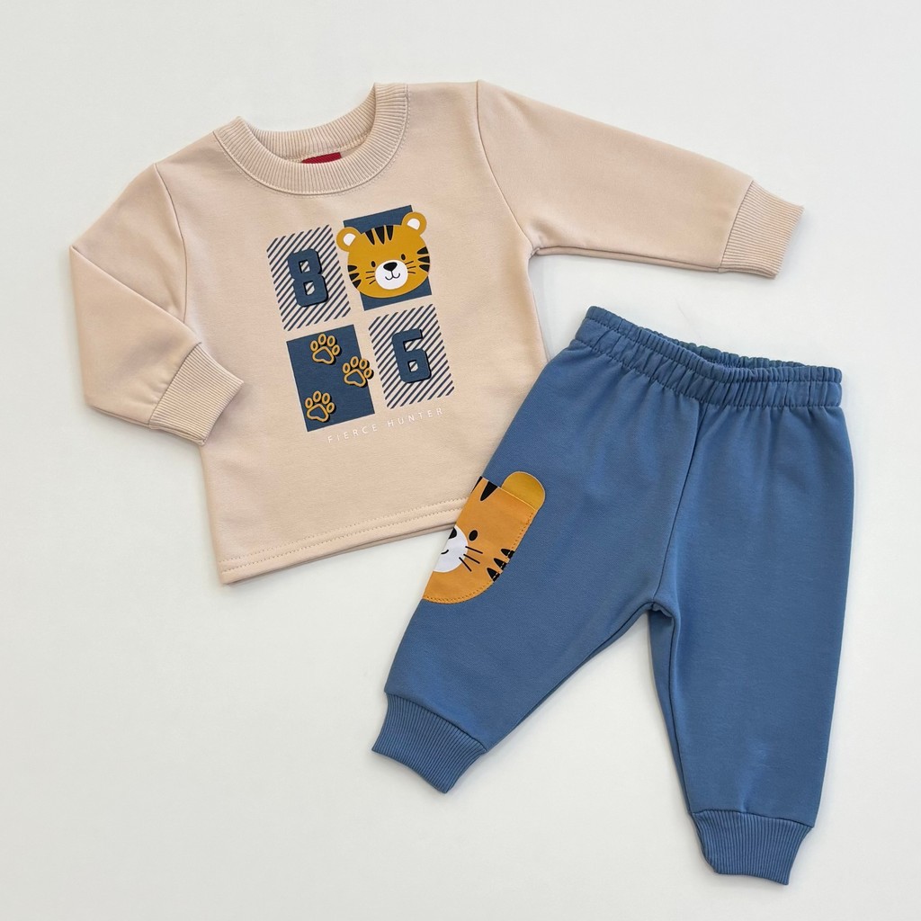 Conjunto Kyly Infantil Inverno Menino Casaco e Calça Moletom Moda Kids 1001582