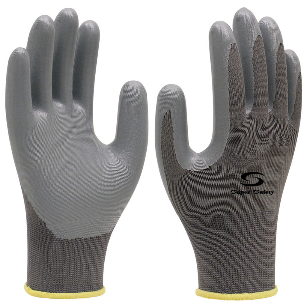 Luva de Segurança em Nylon Palma de Látex Nitrílico SS 1006 SUPER SAFETY - Tam. 9