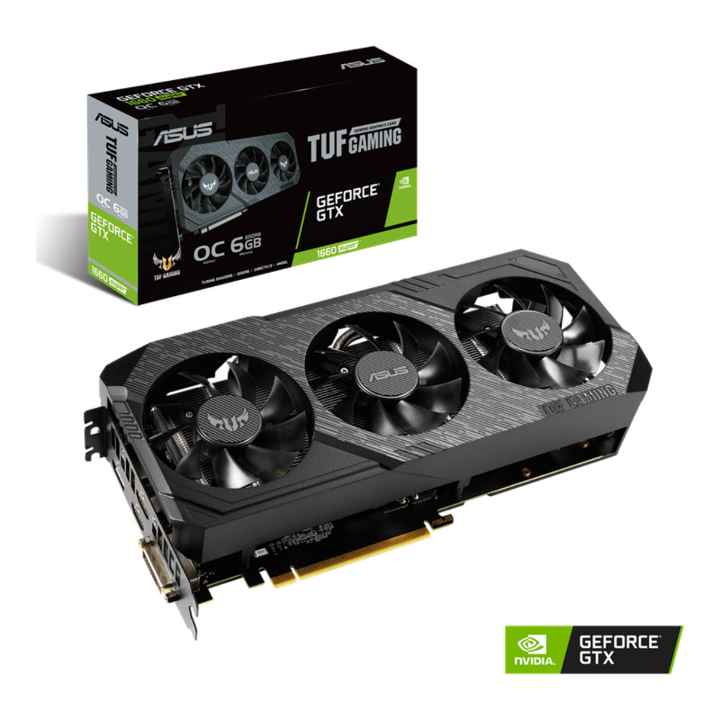 Placa de Vídeo GTX 1660 SUPER OC Asus Triple Fan - NVIDIA GeForce | GDDR6 192-bit | Desempenho Games
