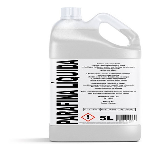 5 Litros Parafina Liquida Para Vela Tocha Tocheiro Lamparina