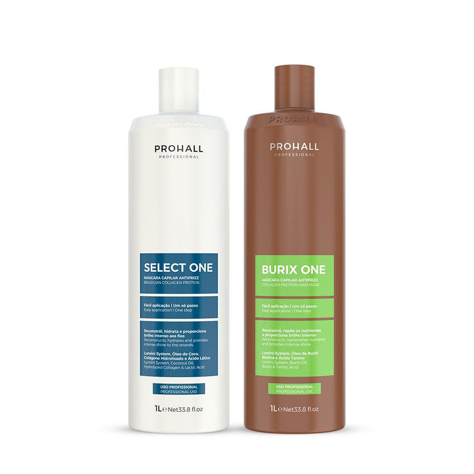 Kit Reestruturação Molecular Tanino Orgânica Burix One 1L + Select One 1L
