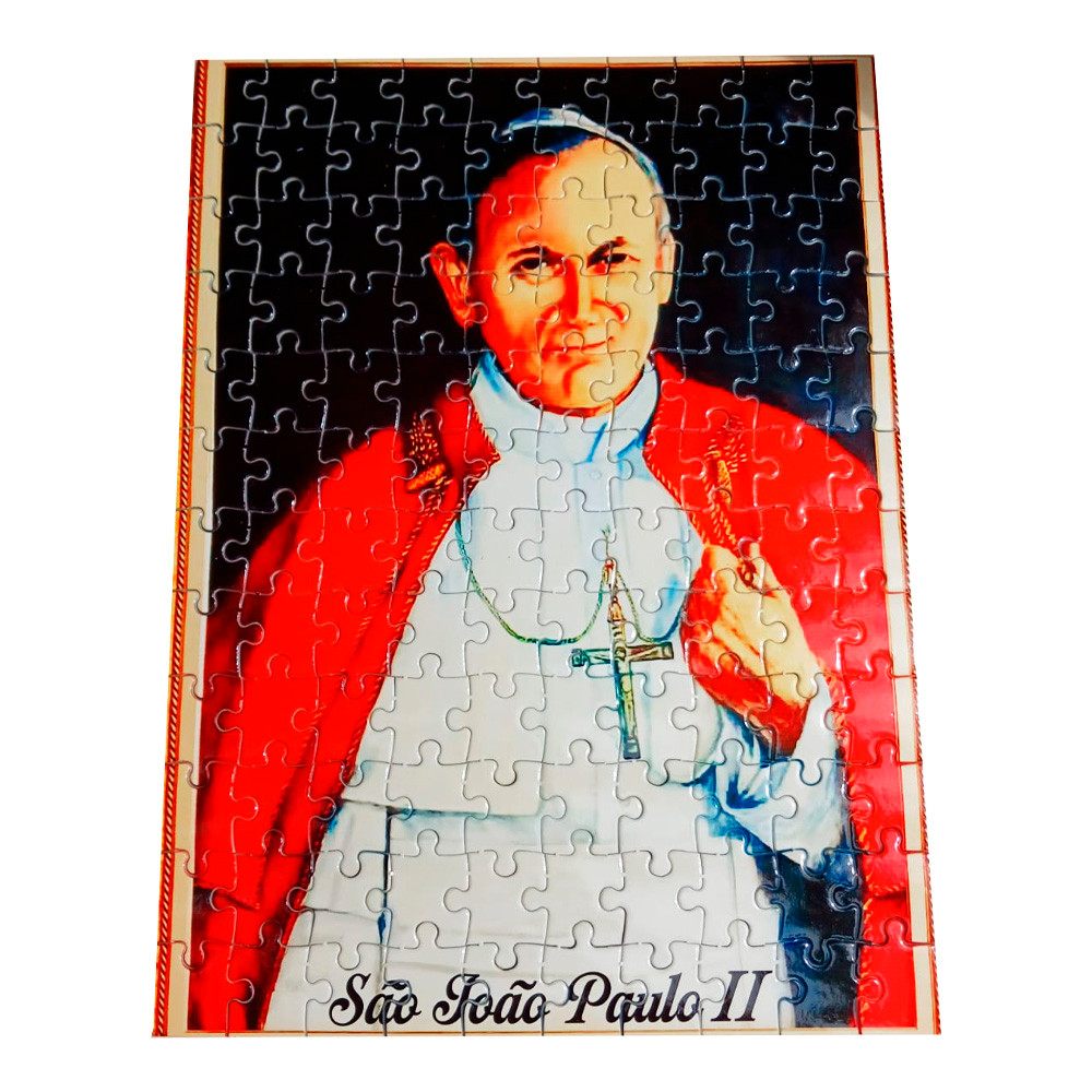 Quebra-cabeça 120 peças São João Paulo II + Chaveiro