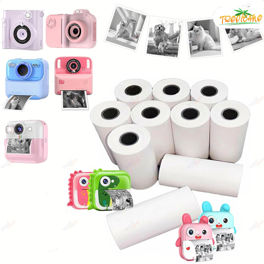 Kit 30 Bobinas Térmicas Brancas Refil - Para Mini Impressora Portátil, Câmera Instantânea e Máquina de Etiquetas em Oferta na Shopee