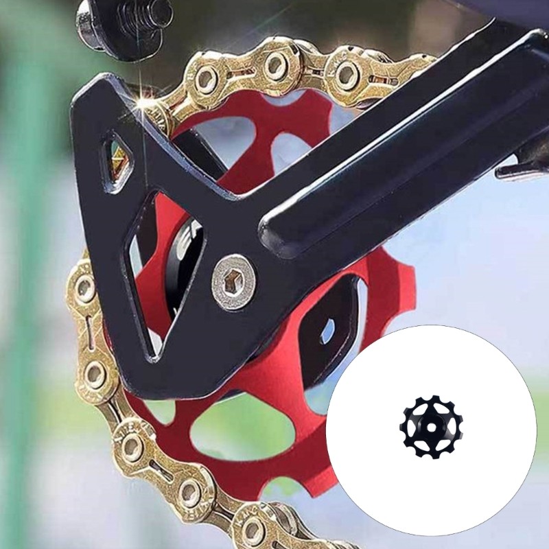 Uma Durabilidade Ligas De Alumínio Dentes Bicicleta Jockeys Roda Polia Desviador Estrada