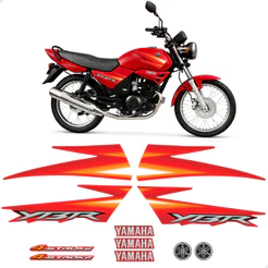 Adesivos Para Yamaha Ybr 125 2005 Moto Vermelha + Emblemas