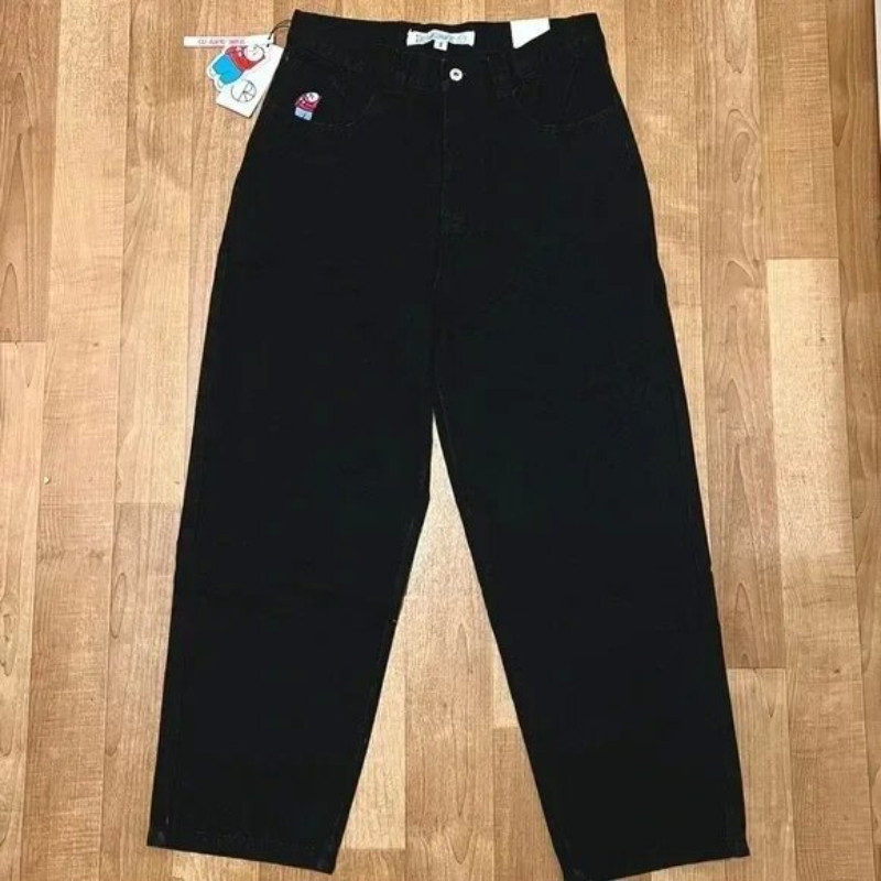 Oversize Impresso Baggy Jeans Y2K Harajuku Vintage Moda Casual Gótico Cintura Alta Calças De Perna Longa