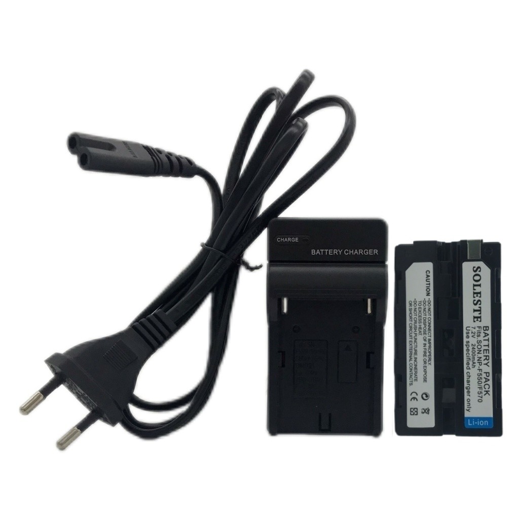 Bateria Np-F570 2400mAh para Iluminadores De Led com Carregador Simples S