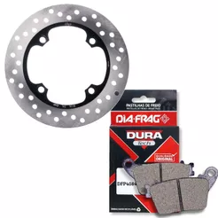 Disco de Freio Traseiro Cb 600f Hornet Sem Abs 2008 A 2014 + Pastilha Diafrag