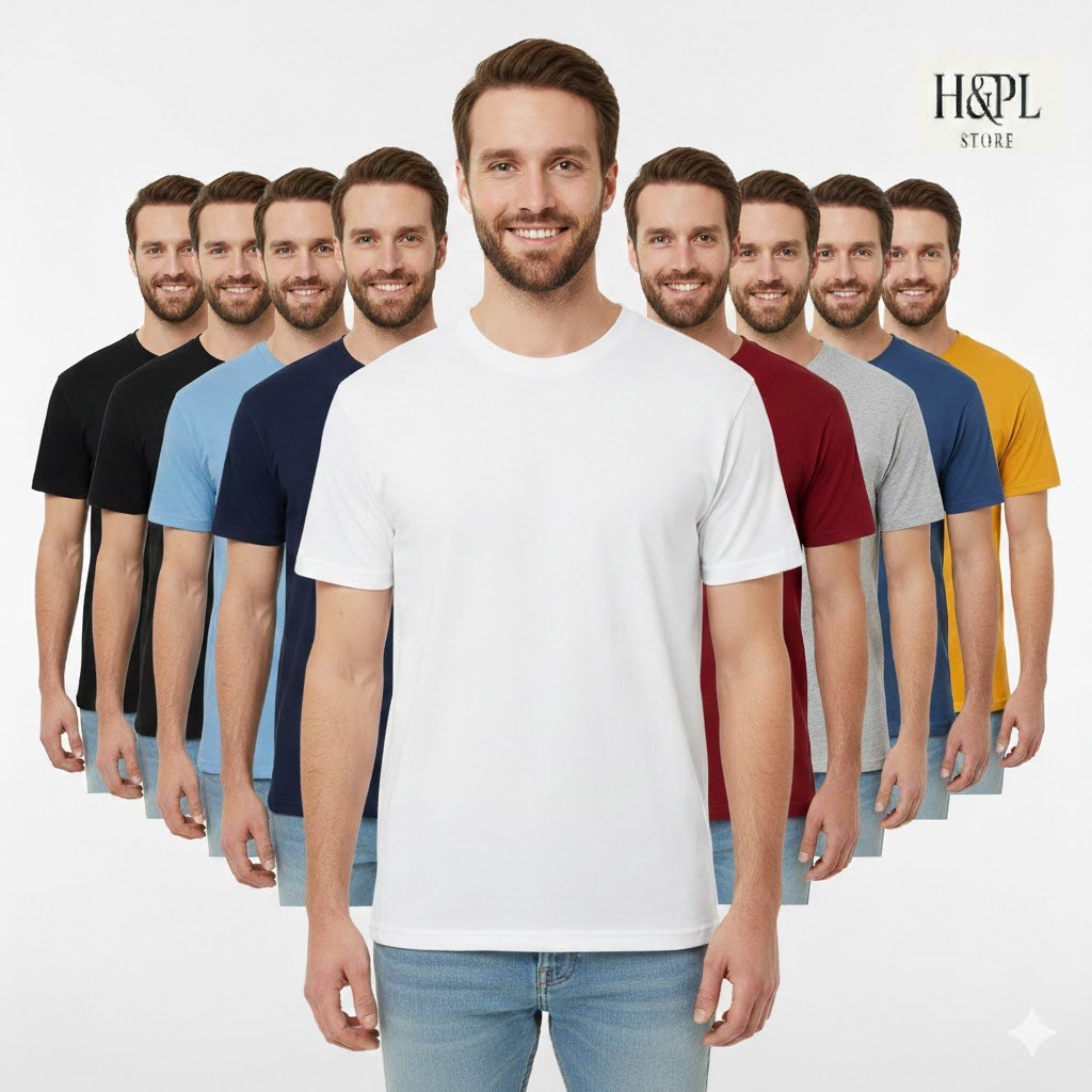 Camiseta Básica Masculina  Premium 100% Algodão – Diversas Cores – Casual Confortável